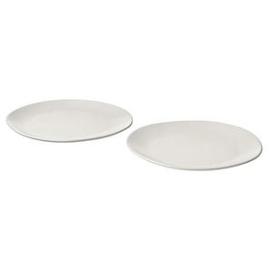 IKEA ÖMSESIDIG OMSESIDIG Plate, White, 2 Pack, 10" (205.461.08) NEW